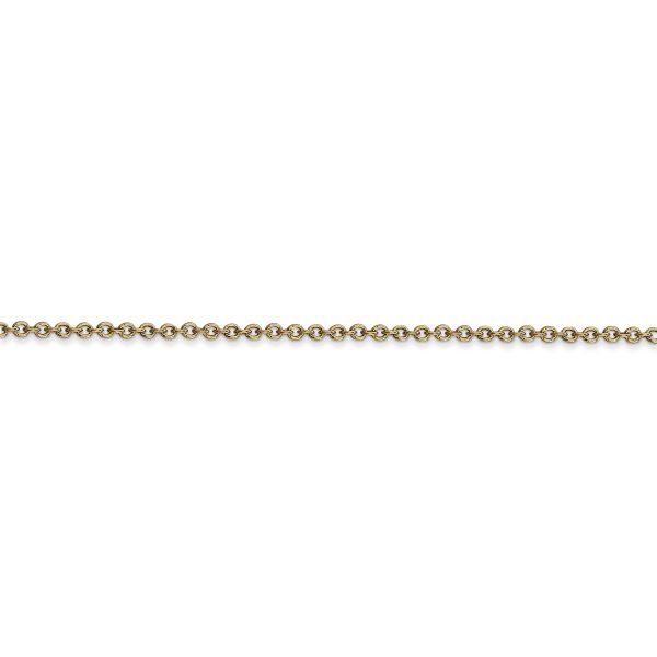 14k 1.6mm Round Open Link Cable Chain - Image 2