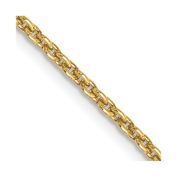 14k 2mm Round Open Link Cable Chain