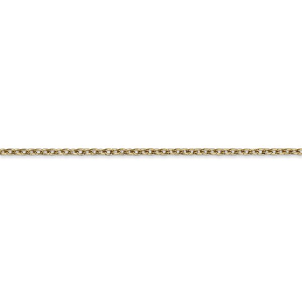 14k 2mm Round Open Link Cable Chain - Image 2