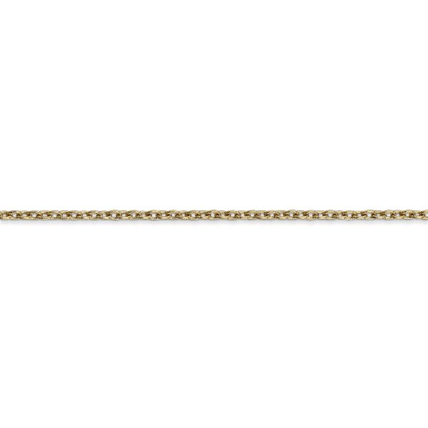 14k 2mm Round Open Link Cable Chain - Image 2
