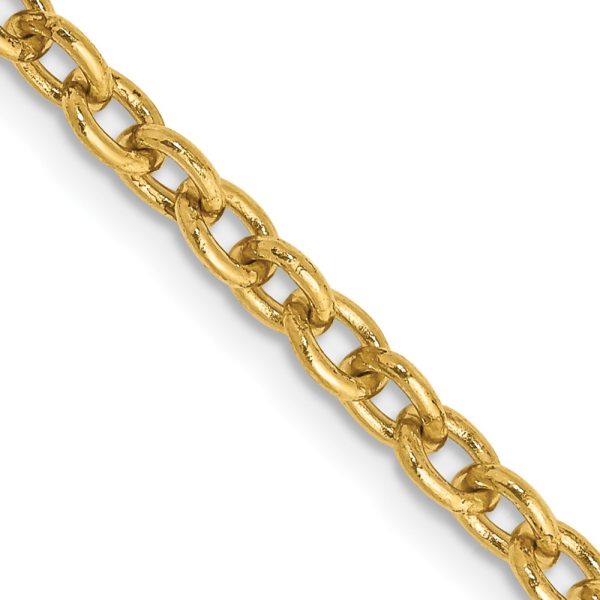 14k 3.2mm Round Open Link Cable Chain