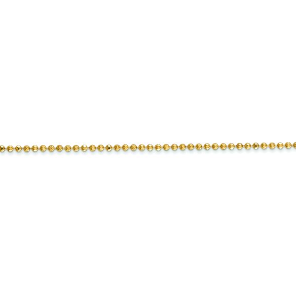 14k 1.2mm D/C Beaded Pendant Chain - Image 2