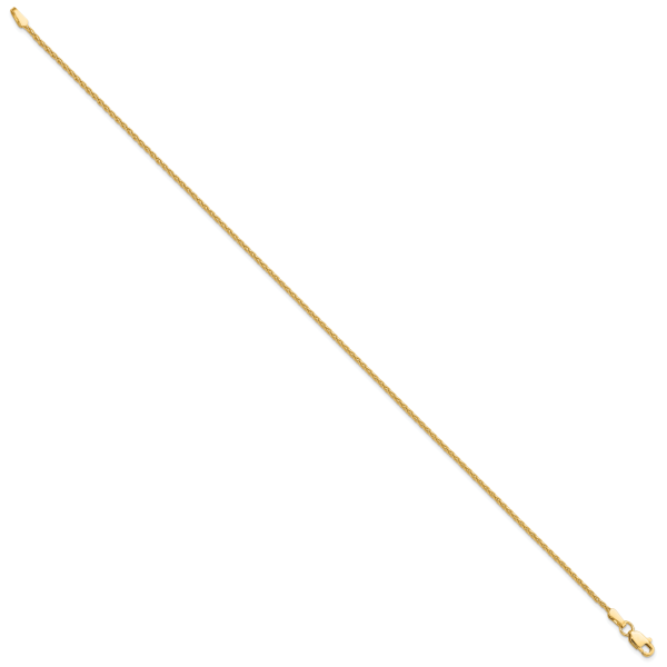 14k 1.5mm Parisian Wheat Chain Anklet - Image 2