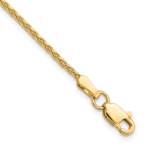 14k 1.5mm Parisian Wheat Chain Anklet