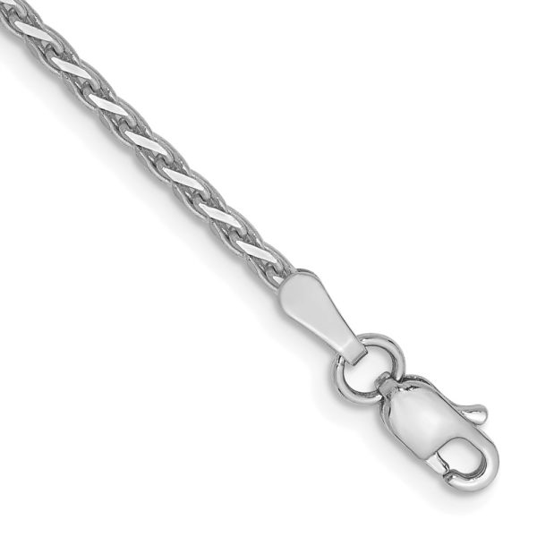 14k WG 1.6mm D/C Parisian Wheat Chain