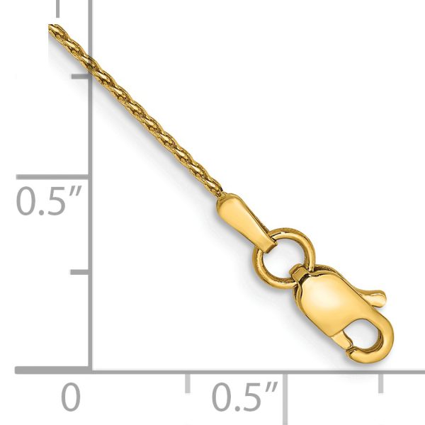 14k .8mm D/C Parisian Wheat Chain - Image 2