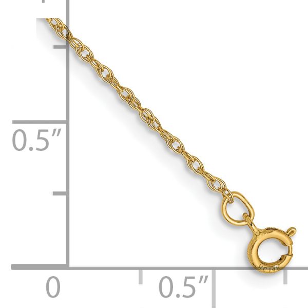 14k .8mm Light-Baby Rope Chain - Image 2