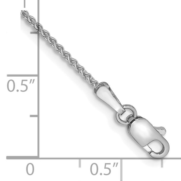 14k WG 1.25mm Solid Polished Spiga Chain Anklet - Image 2