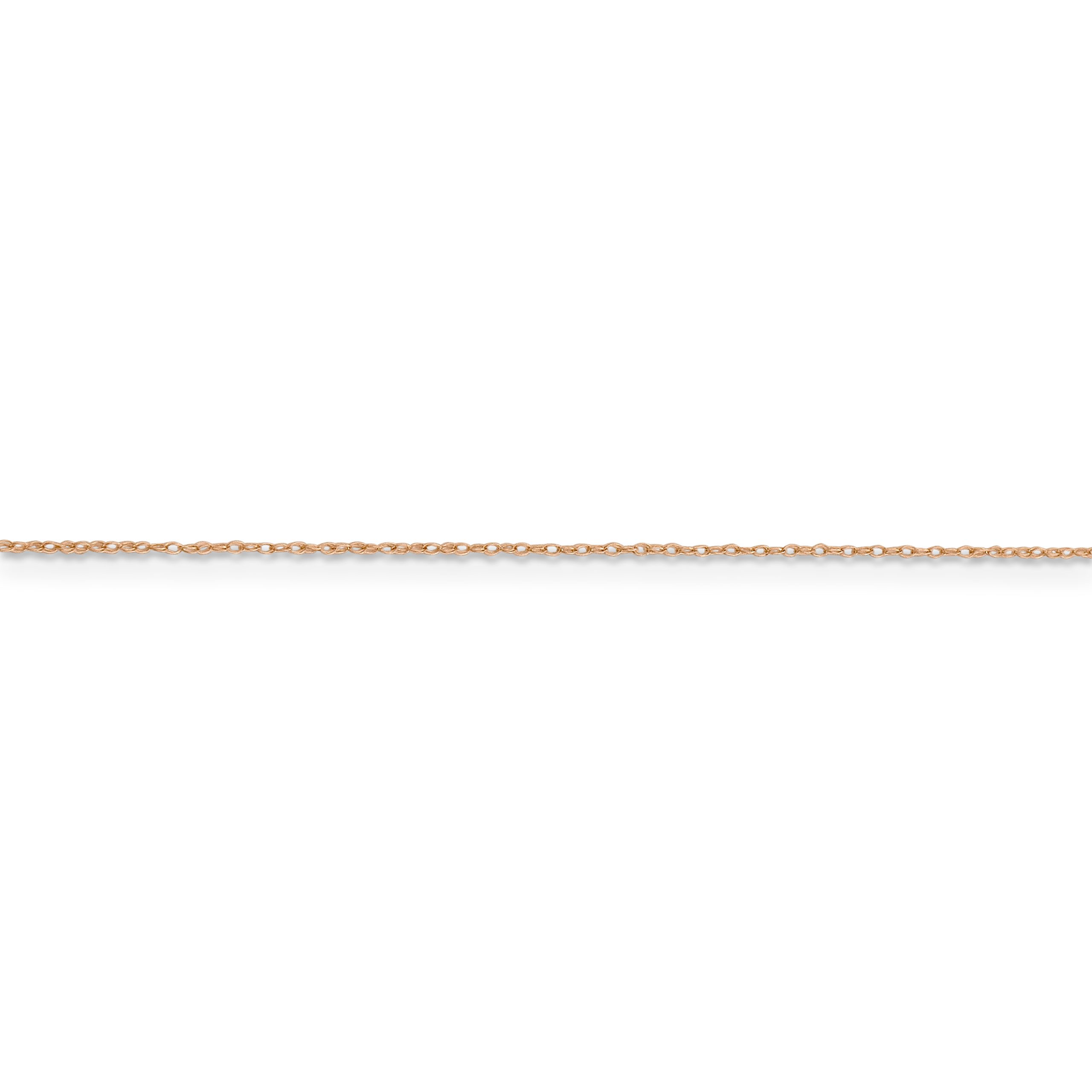14k Rose Gold .5mm Baby Rope Chain - Image 2