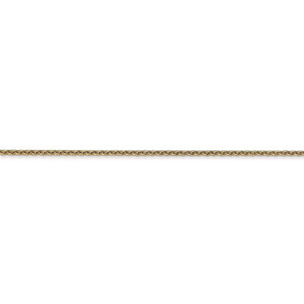 14k 1.4mm Round Open Link Cable Chain - Image 2