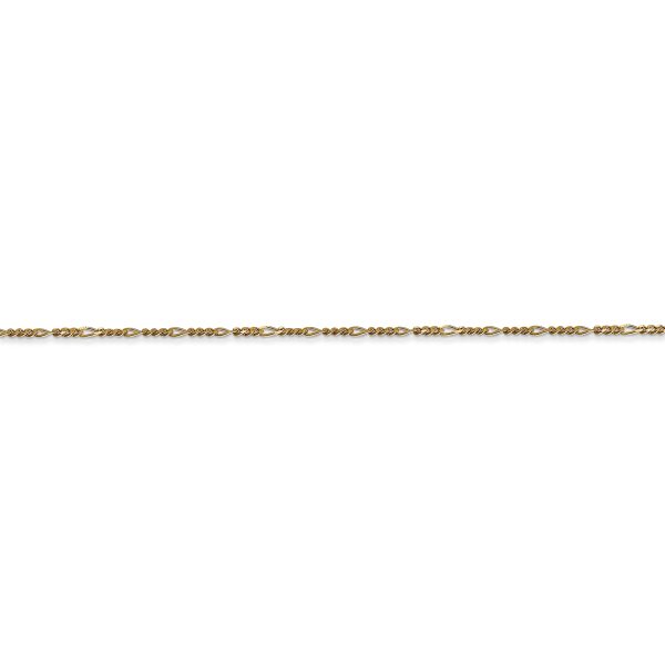 14k 1.25mm Flat Figaro Pendant Chain - Image 2