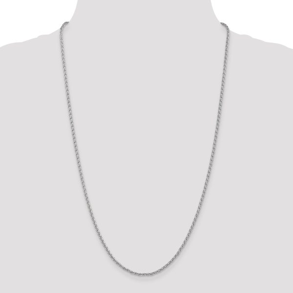 14k WG 2.25mm Parisian Wheat Chain - Image 2