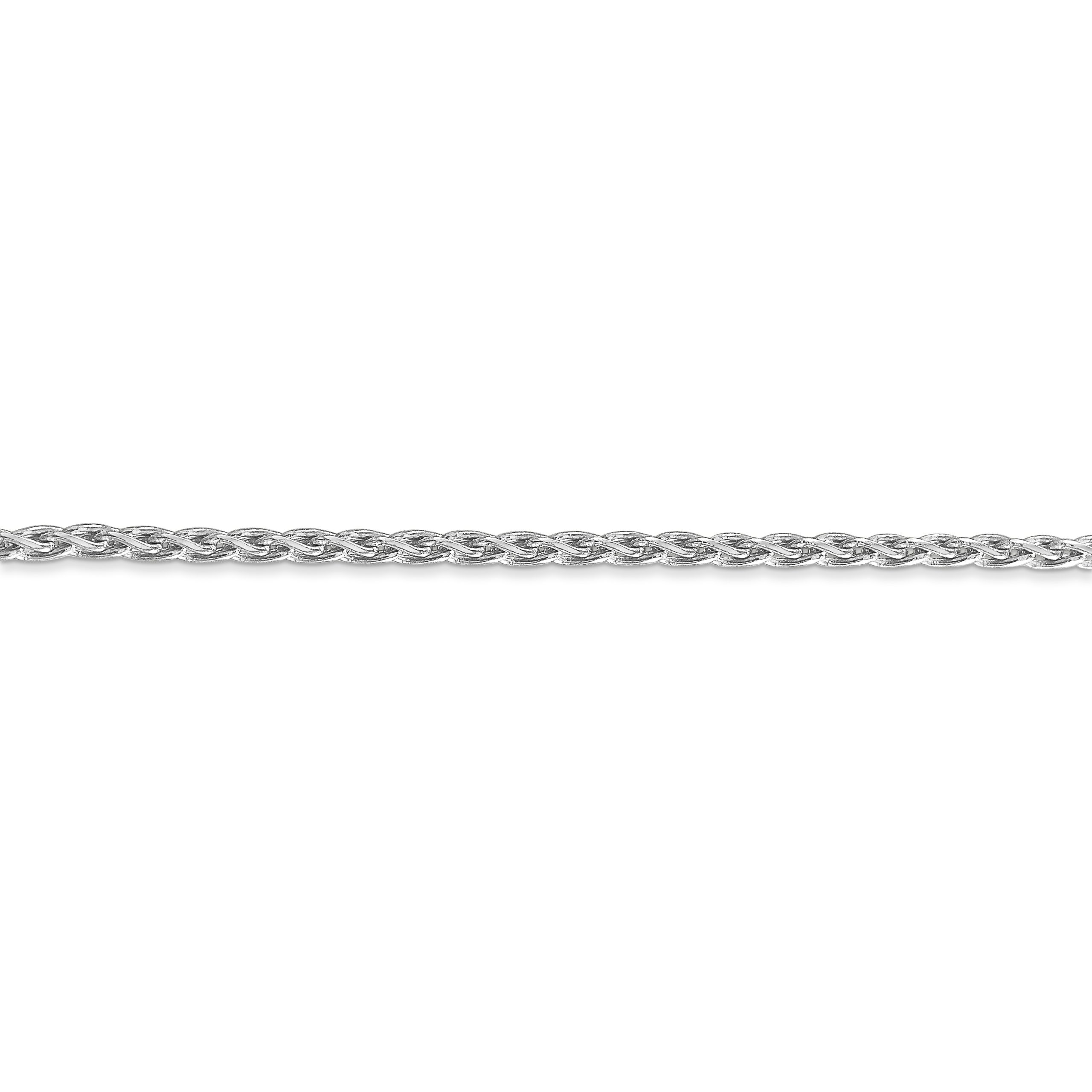 14k WG 2.25mm Parisian Wheat Chain - Image 3