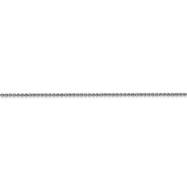 14k WG 1mm Round Open Link Cable Chain - Image 4