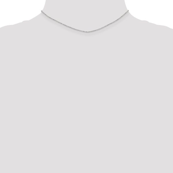 14k WG 1.2mm D/C Beaded Pendant Chain - Image 2