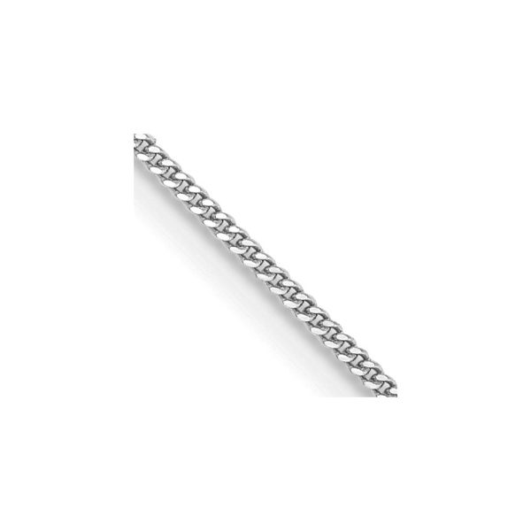 14k WG .9mm Curb Pendant Chain