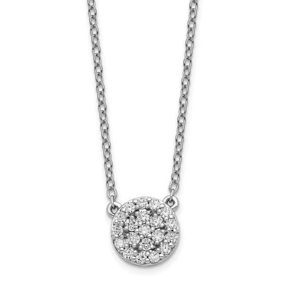 14k White Gold Diamond 18in Necklace