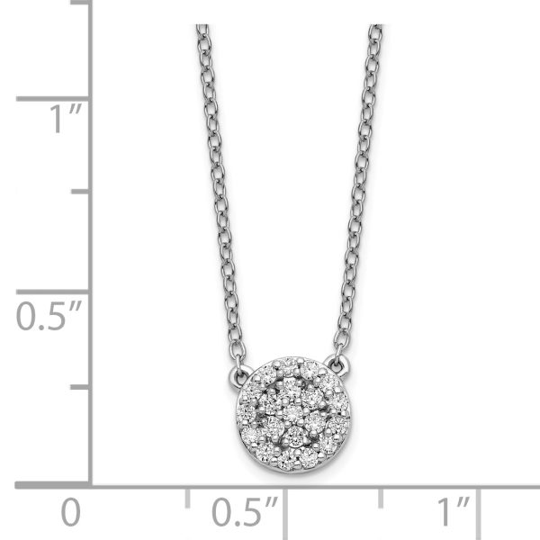 14k White Gold Diamond 18in Necklace - Image 3