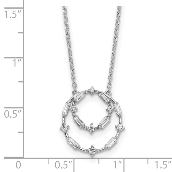 14k White Gold Diamond 18in Necklace - Image 3
