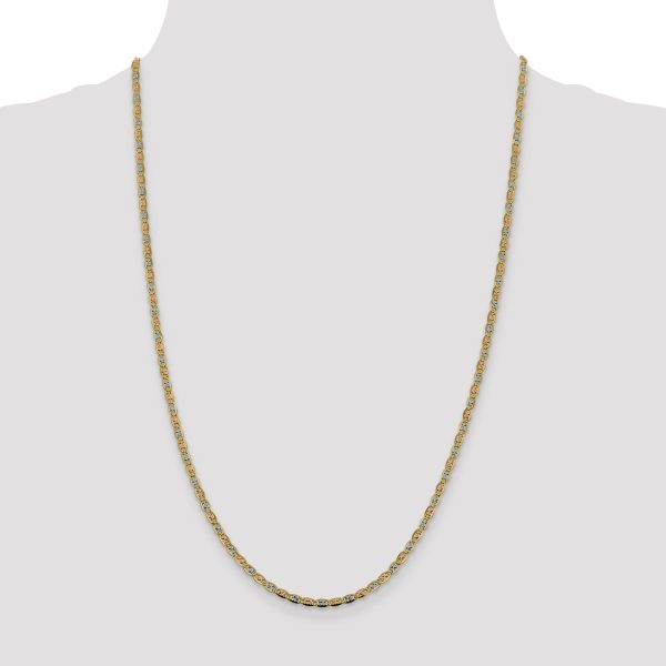 14k 2.75mm Tri-color Gold Pav? Valentino Chain - Image 2