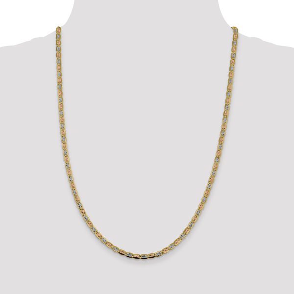 14k 3.8mm Tri-color Gold Pav? Valentino Chain - Image 2