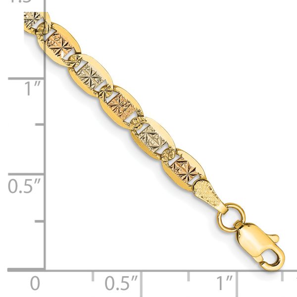 14k 3.8mm Tri-color Gold Pav? Valentino Chain - Image 2