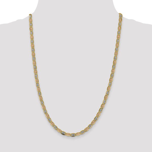 14k 4.65mm Tri-color Gold Pav? Valentino Chain - Image 2