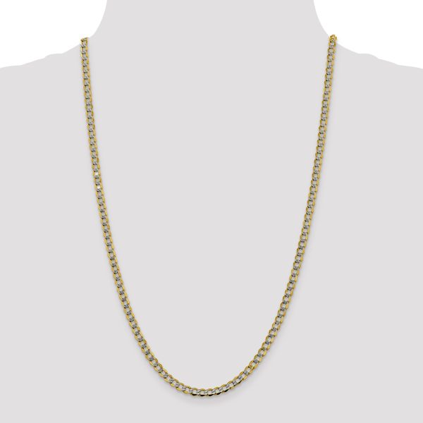 14k 4.3mm Semi-solid with Rhodium Pav? Curb Chain - Image 2