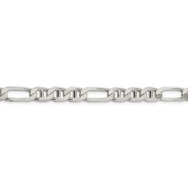 Sterling Silver 7.5mm Figaro Anchor Chain - Image 2