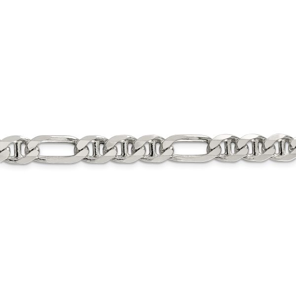 Sterling Silver 8.25mm Figaro Anchor Chain - Image 2