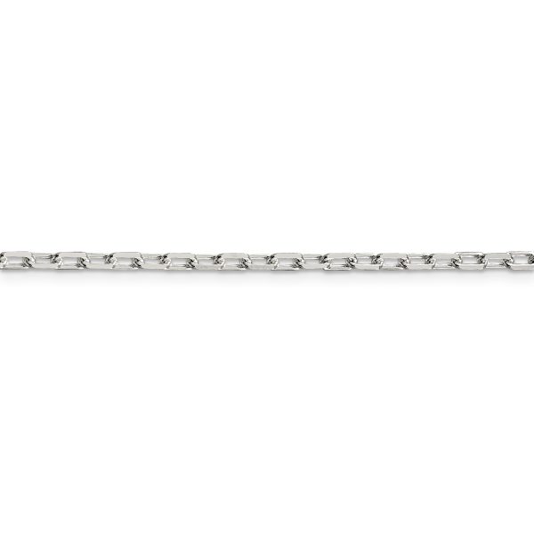 Sterling Silver 2.9mm Diamond-cut Long Link Cable Chain - Image 2