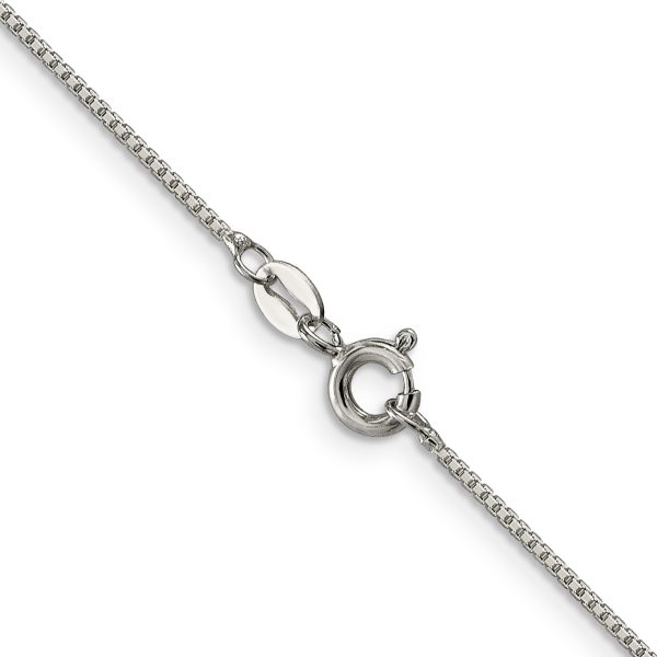 Sterling Silver 1mm 8 Sided Diamond-cut Box Chain - Image 3