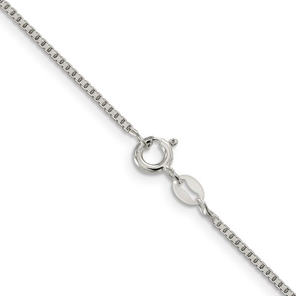 Sterling Silver 1.25mm 8 Sided Diamond-cut Box Chain - Image 3