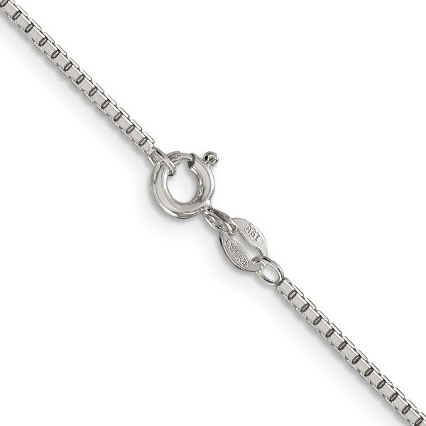 Sterling Silver 1.5mm 8 Sided Diamond-cut Box Chain - Image 3