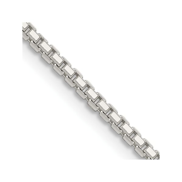 Sterling Silver 1.7mm 8 Sided Diamond-cut Box Chain