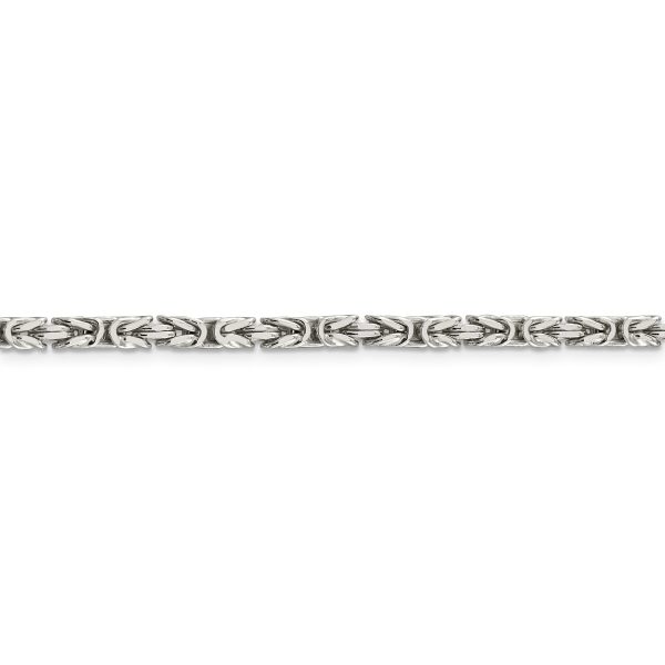Sterling Silver 3.25mm Byzantine Chain - Image 2