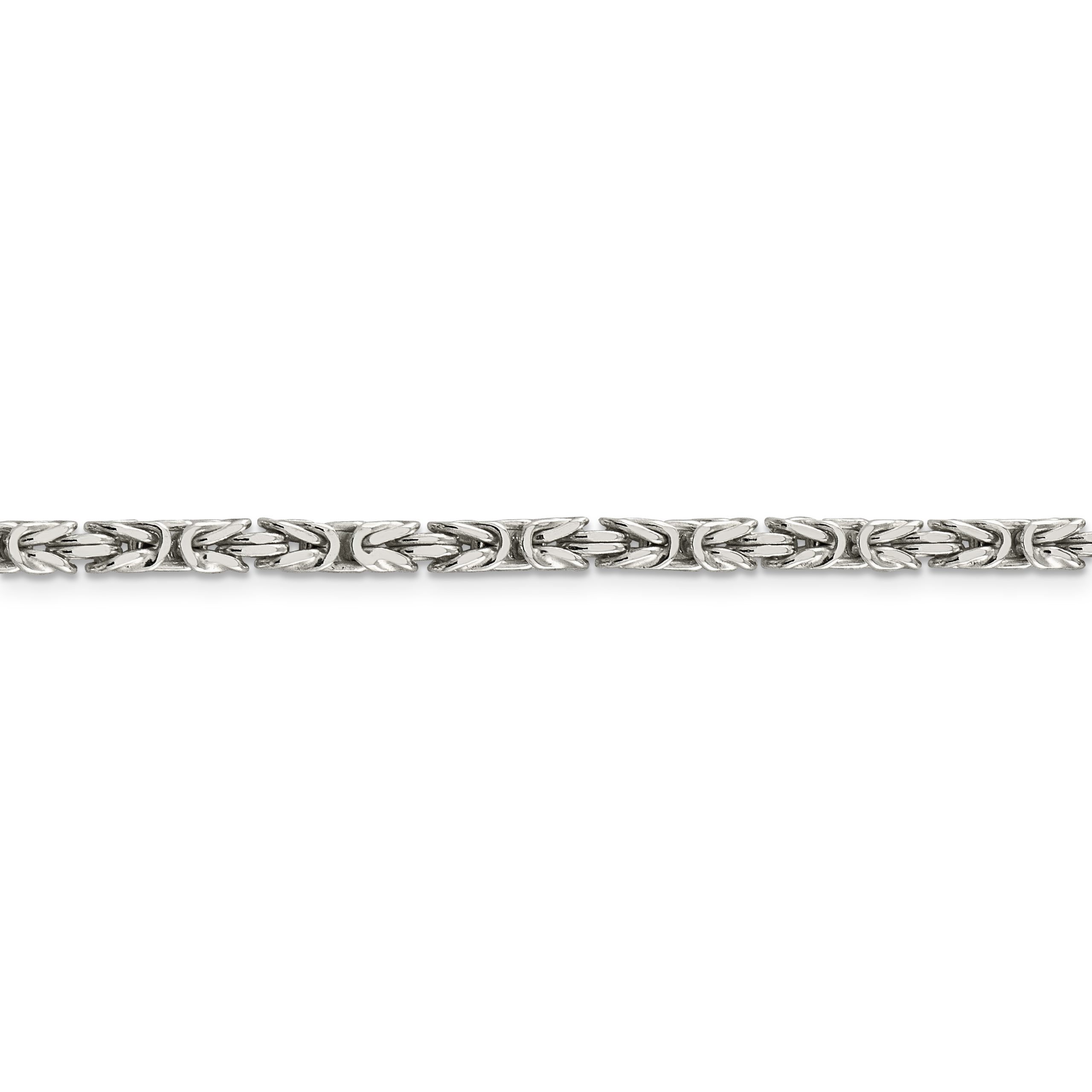 Sterling Silver 3.25mm Byzantine Chain - Image 2