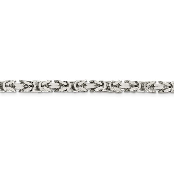 Sterling Silver 5mm Byzantine Chain - Image 2