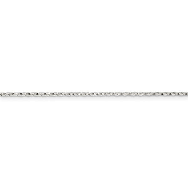 Sterling Silver 1.5mm Beveled Oval Cable Chain - Image 2