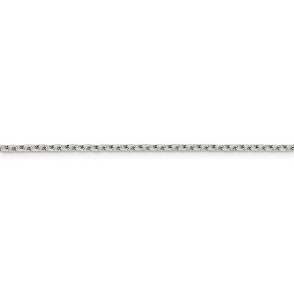 Sterling Silver 2mm Beveled Oval Cable Chain - Image 2