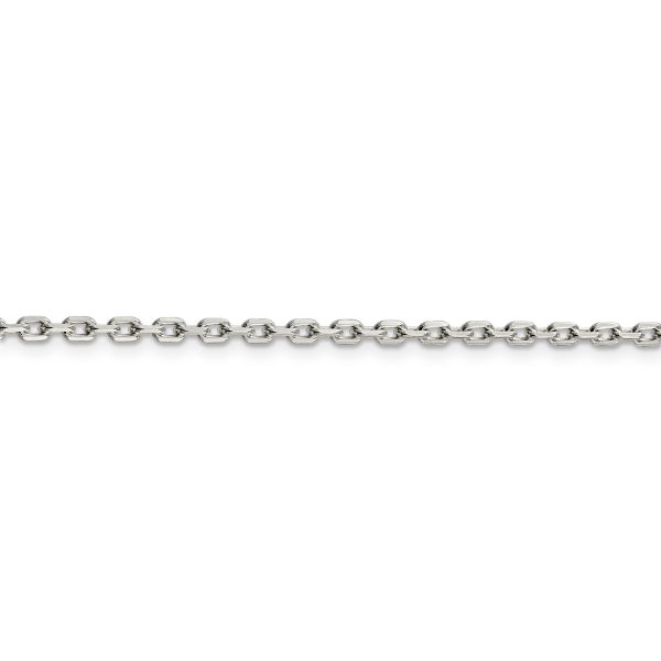 Sterling Silver 2.75mm Beveled Oval Cable Chain - Image 2