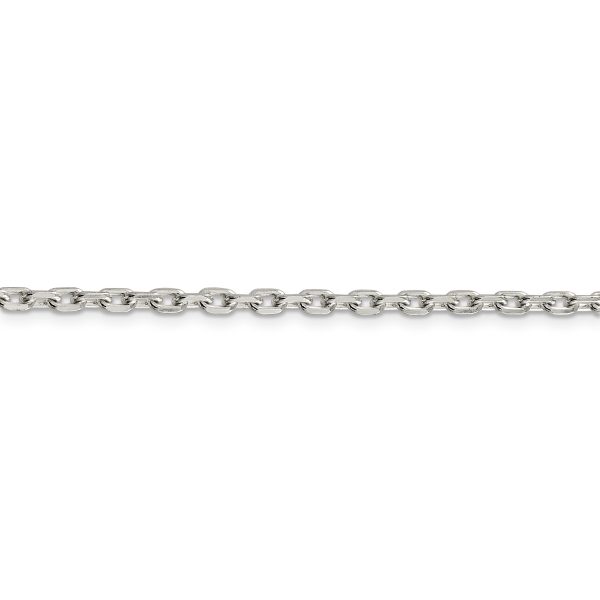 Sterling Silver 3.25mm Beveled Oval Cable Chain - Image 2