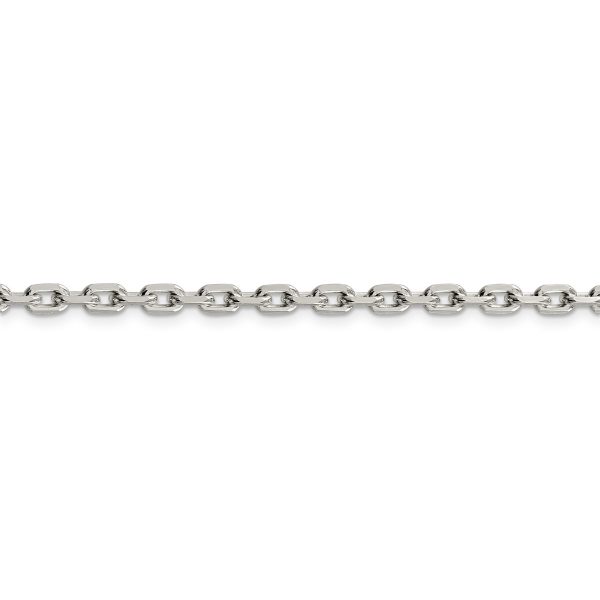 Sterling Silver 3.95mm Beveled Oval Cable Chain - Image 2