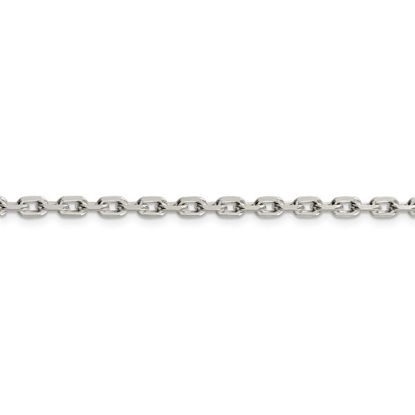 Sterling Silver 3.95mm Beveled Oval Cable Chain - Image 2