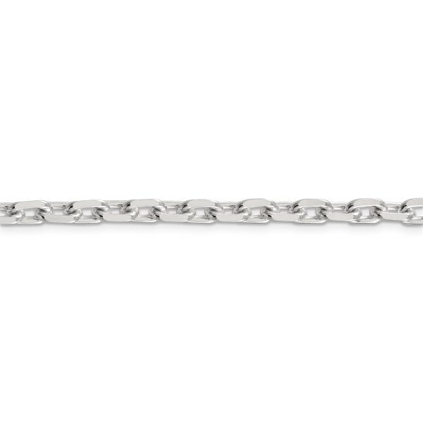 Sterling Silver 5.4mm Beveled Oval Cable Chain - Image 2