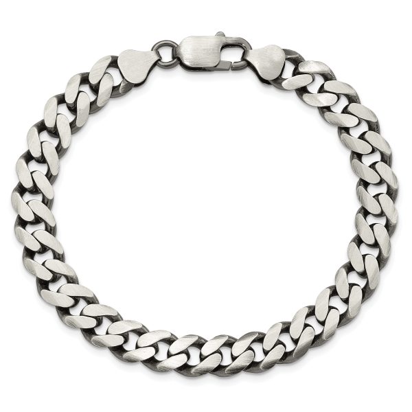 Sterling Silver Antiqued 9.3mm Curb Chain - Image 3