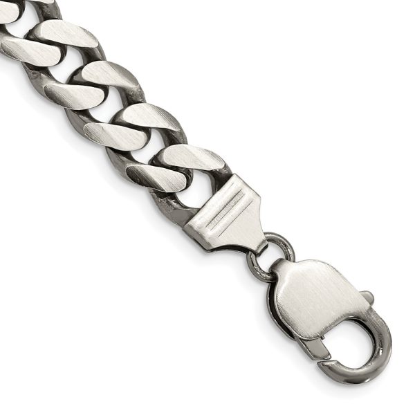 Sterling Silver Antiqued 9.3mm Curb Chain