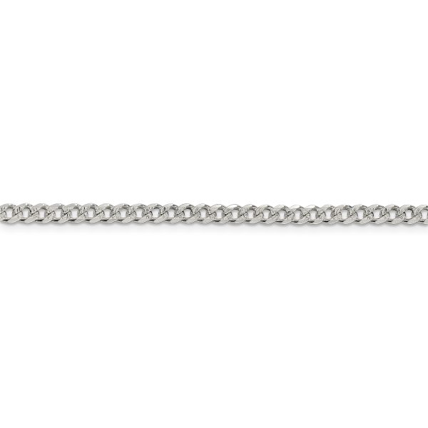 Sterling Silver 3.8mm Pav? Curb Chain - Image 2