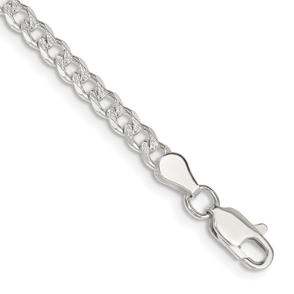 Sterling Silver 3.8mm Pav? Curb Chain