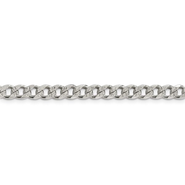 Sterling Silver 5.5mm Pave Curb Chain - Image 2